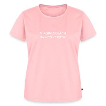 Virginia Beach Virginia USA Koordinaten - Frauen Premium Bio T-Shirt - Rosa - Vorne - AI Model Female 172 dark (172cm)