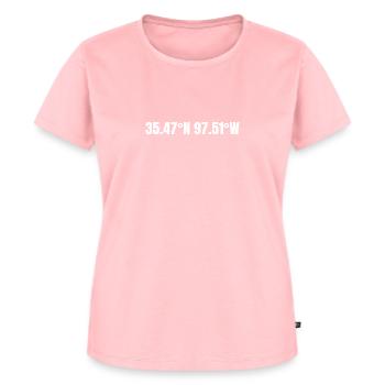 Coordonnées Oklahoma City, Oklahoma, États-Unis - T-shirt Premium bio Femme - rose - Devant - AI Model Female 172 dark (172cm)