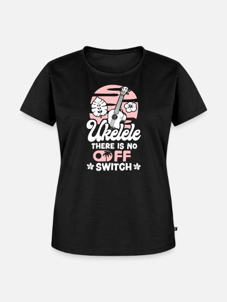 Hawaiian Ukulele Uke Ukulele There - Frauen Premium Bio T-Shirt - Schwarz
