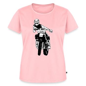 Enduro - Offroad - Motorradgeländesport - Frauen Premium Bio T-Shirt - Rosa - Vorne - AI Model Female 172 dark (172cm)
