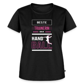 Handball Trainerin beste Handballtrainerin Frauen - Frauen Premium Bio T-Shirt - Schwarz - Vorne - Selfina (174cm)