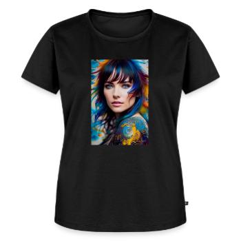 Colorful Beauty 3 - Women's Premium Organic T-shirt - black - Front - Selfina (174cm)