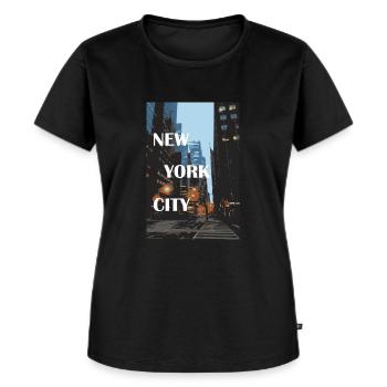 Ville de New York - T-shirt Premium bio Femme - noir - Devant - Selfina (174cm)