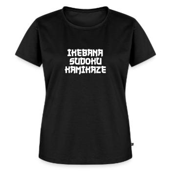 Ikebana Sudoku Kamikaze - Frauen Premium Bio T-Shirt - Schwarz - Vorne - Selfina (174cm)
