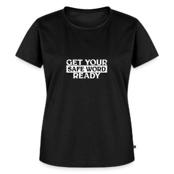 BDSM Get Your Safe Word Ready Fetish - Frauen Premium Bio T-Shirt - Schwarz - Vorne - Selfina (174cm)
