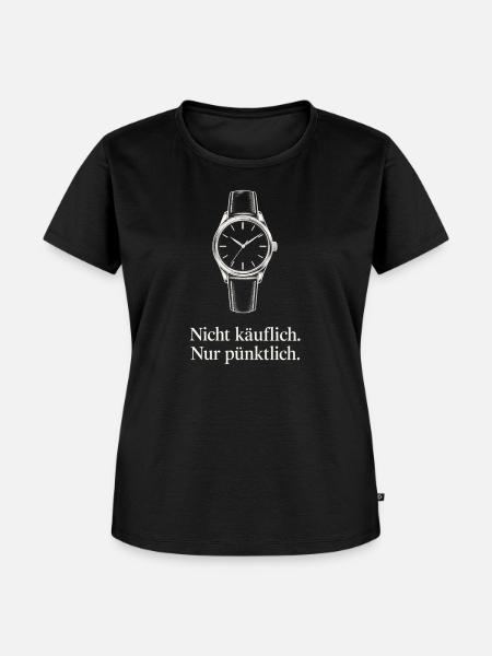 Pünktliche Uhr Nicht käuflich - Frauen Premium Bio T-Shirt - Schwarz