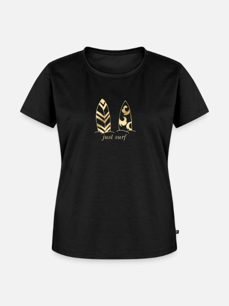just surf - Frauen Premium Bio T-Shirt - Schwarz