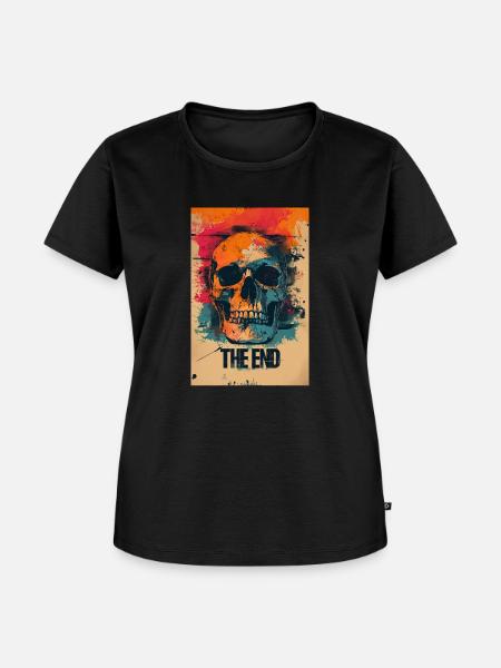 Finale Schädelkunst - Frauen Premium Bio T-Shirt - Schwarz