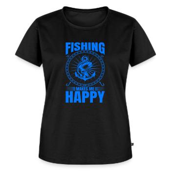 fisch, fisch, angeln, see, meer, angeln, fauna, exotisch - Frauen Premium Bio T-Shirt - Schwarz - Vorne - Selfina (174cm)