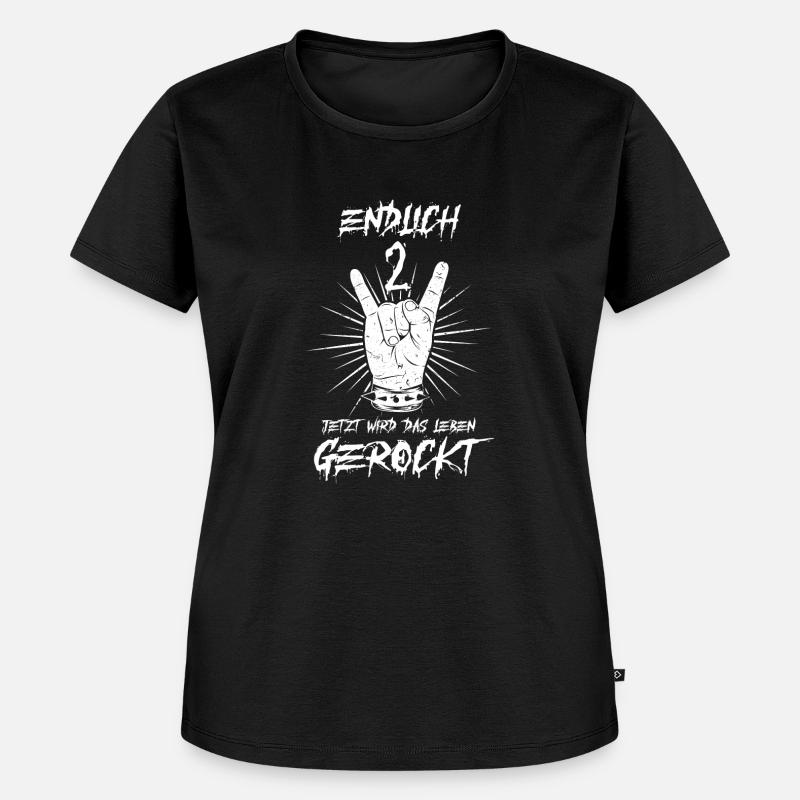 ENDLICH 2 - 2. Geburtstag - Frauen Premium Bio T-Shirt - Schwarz