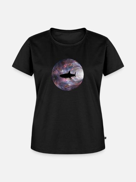 Galaxie Hai - Frauen Premium Bio T-Shirt - Schwarz