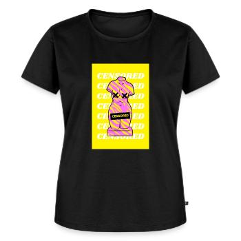 Retro Frauen Skulptur - Frauen Premium Bio T-Shirt - Schwarz - Vorne - Selfina (174cm)