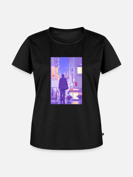 Tokio-Landschaft - Frauen Premium Bio T-Shirt - Schwarz