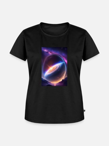 Stellar Cosmos - Frauen Premium Bio T-Shirt - Schwarz