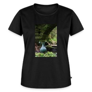 CRUCHE EN CUIVRE / NORD DE LA FORÊT-NOIRE / COULEUR - T-shirt Premium bio Femme - noir - Devant - Selfina (174cm)