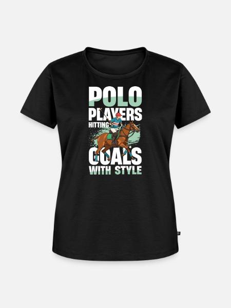 Polo Players Hitting Goals With Style - Frauen Premium Bio T-Shirt - Schwarz