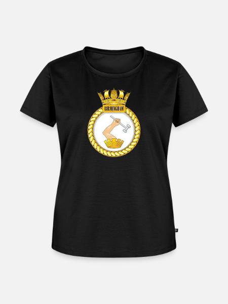 HMS Birmingham - Frauen Premium Bio T-Shirt - Schwarz