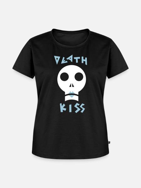 Todeskuss (anpassbare Farben) - Frauen Premium Bio T-Shirt - Schwarz