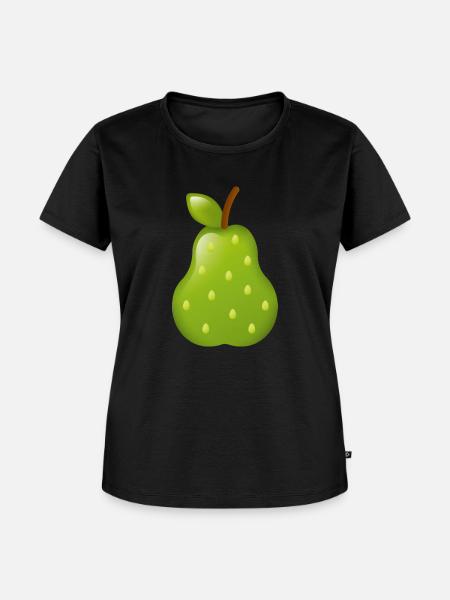 Smiley Pear - Frauen Premium Bio T-Shirt - Schwarz