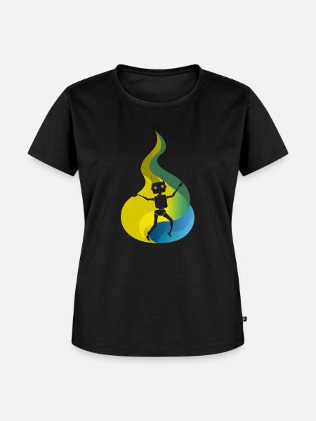 Roboter Cyborg Robotik - Frauen Premium Bio T-Shirt - Schwarz
