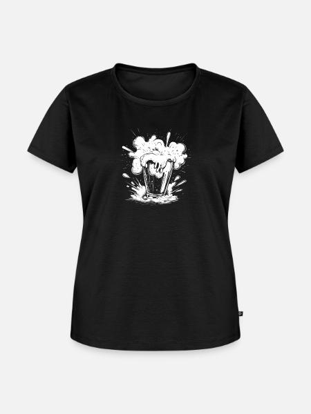 Bierglas - Männerabend - Frauen Premium Bio T-Shirt - Schwarz