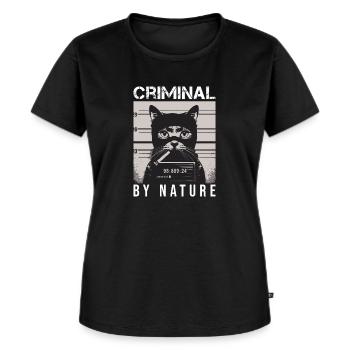 Criminel par nature - T-shirt Premium bio Femme - noir - Devant - Selfina (174cm)