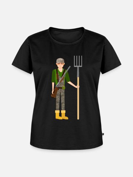 Soldat des Bauern - Frauen Premium Bio T-Shirt - Schwarz