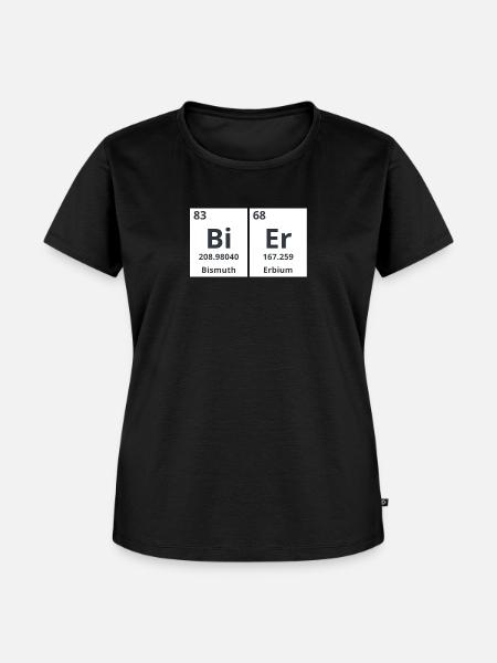 Bier chemische Formel - Frauen Premium Bio T-Shirt - Schwarz