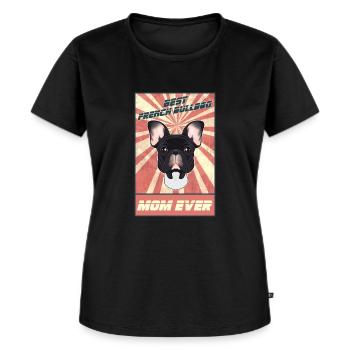 Meilleur Français Bulldog Mom Ever I Frenchie Lover - T-shirt Premium bio Femme - noir - Devant - Selfina (174cm)