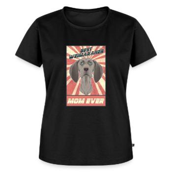 Best Weimaraner Mom Ever I Weimaraner Lover - Frauen Premium Bio T-Shirt - Schwarz - Vorne - Selfina (174cm)