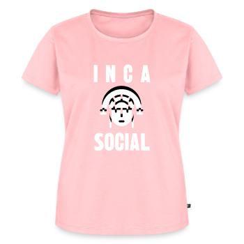 inca social - T-shirt Premium bio Femme - rose - Devant - AI Model Female 172 dark (172cm)