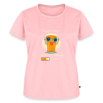 Sarkastisches Bierglas - Frauen Premium Bio T-Shirt - Rosa - Vorne - AI Model Female 172 dark (172cm)
