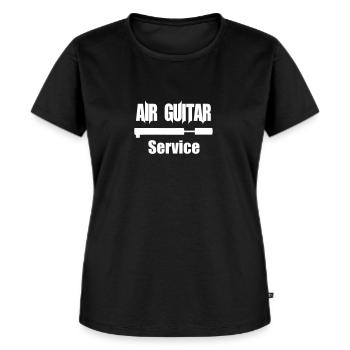 Air Guitar Service - Frauen Premium Bio T-Shirt - Schwarz - Vorne - Selfina (174cm)