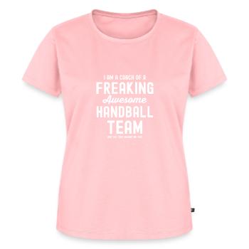 Handball Coach Trainer Geschenk - Frauen Premium Bio T-Shirt - Rosa - Vorne - AI Model Female 172 dark (172cm)