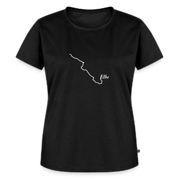 Elbe - Frauen Premium Bio T-Shirt - Schwarz - Vorne - Selfina (174cm)