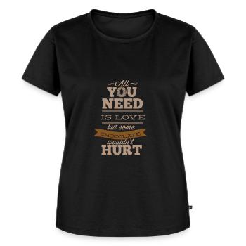Schokolade - Frauen Premium Bio T-Shirt - Schwarz - Vorne - Selfina (174cm)