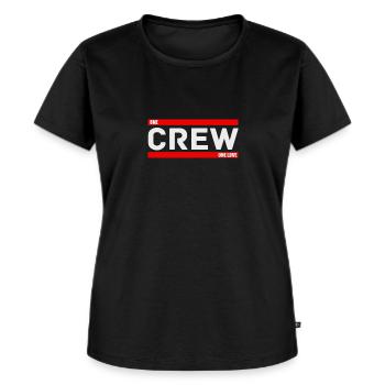 Crew - Frauen Premium Bio T-Shirt - Schwarz - Vorne - Selfina (174cm)