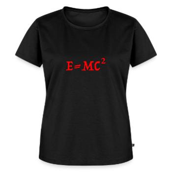 E=MC2 - Frauen Premium Bio T-Shirt - Schwarz - Vorne - Selfina (174cm)