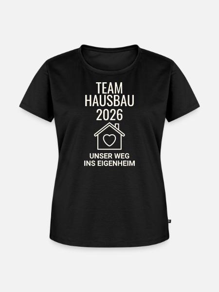 Team Hausbau - Frauen Premium Bio T-Shirt - Schwarz