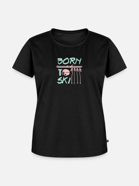 Ski Wintersport - Frauen Premium Bio T-Shirt - Schwarz
