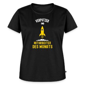 Verputzer Mitarbeiter des Monats Stuckateur Firma - Frauen Premium Bio T-Shirt - Schwarz - Vorne - Selfina (174cm)