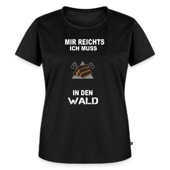Mir reichts ich.., lustiges Schreiner Wald Holz - Frauen Premium Bio T-Shirt - Schwarz - Vorne - Selfina (174cm)