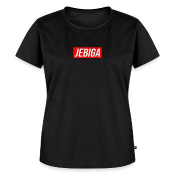 Jebiga - Frauen Premium Bio T-Shirt - Schwarz - Vorne - Selfina (174cm)