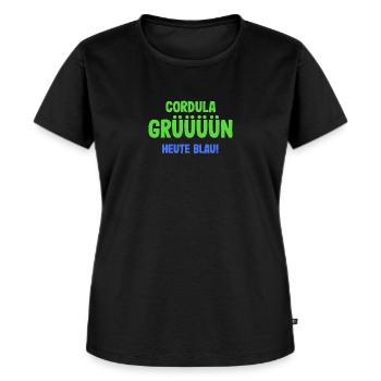 Cordula Grün Skifahren Apres Ski Geschenk - Frauen Premium Bio T-Shirt - Schwarz - Vorne - Selfina (174cm)