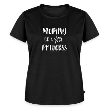 Mama einer Prinzessin | Familien Partnerlook - Frauen Premium Bio T-Shirt - Schwarz - Vorne - Selfina (174cm)