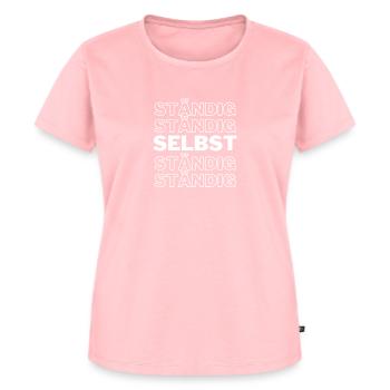 SELBSTSTÄNDIG !!! - Frauen Premium Bio T-Shirt - Rosa - Vorne - AI Model Female 172 dark (172cm)