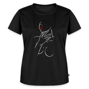 Sexy Frau - Frauen Premium Bio T-Shirt - Schwarz - Vorne - Selfina (174cm)