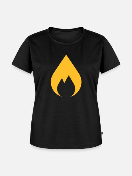 Feuer Symbol - Frauen Premium Bio T-Shirt - Schwarz