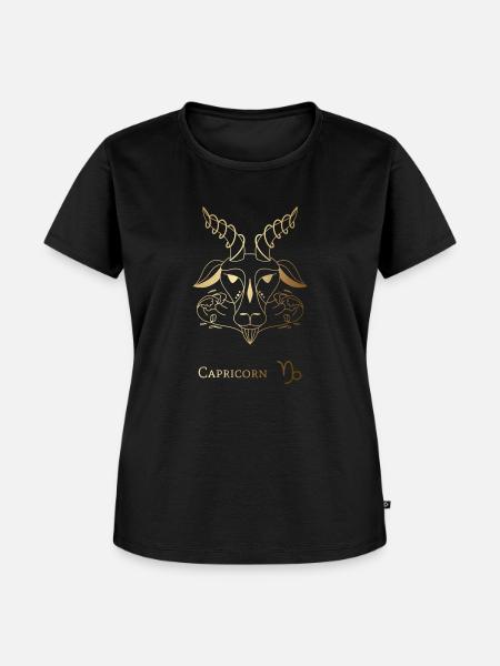 Capricorn/Steinbock - Frauen Premium Bio T-Shirt - Schwarz