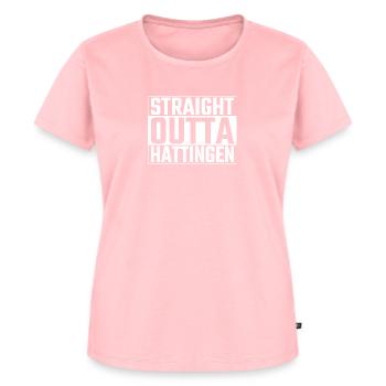 Straight Outta Hattingen Hattinger Ruhr - Frauen Premium Bio T-Shirt - Rosa - Vorne - AI Model Female 172 dark (172cm)